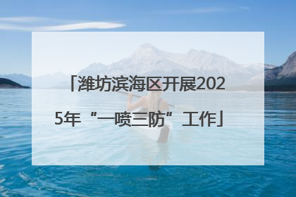 潍坊滨海区开展2025年“一喷三防”工作