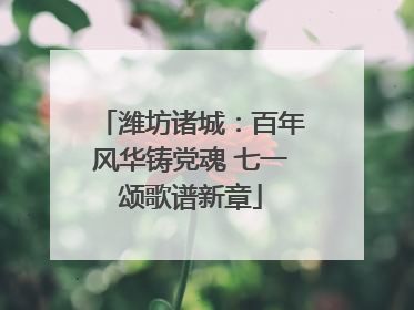 潍坊诸城：百年风华铸党魂 七一颂歌谱新章