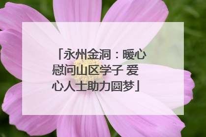 永州金洞：暖心慰问山区学子 爱心人士助力圆梦