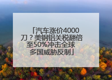 汽车涨价4000刀？美钢铝关税翻倍至50%冲击全球 多国威胁反制