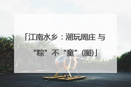 江南水乡：潮玩周庄 与“粽”不“童”(图)