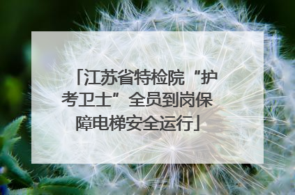江苏省特检院“护考卫士”全员到岗保障电梯安全运行