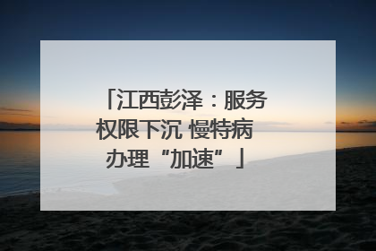 江西彭泽：服务权限下沉 慢特病办理“加速”