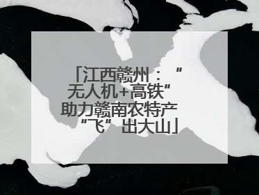 江西赣州：“无人机+高铁”助力赣南农特产“飞”出大山