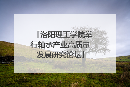 洛阳理工学院举行轴承产业高质量发展研究论坛
