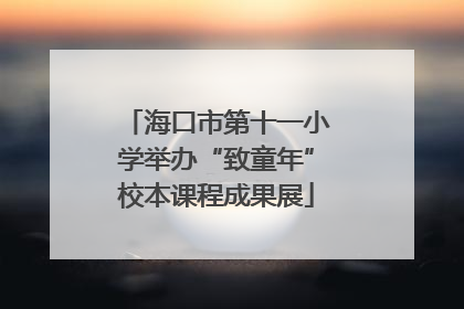 海口市第十一小学举办“致童年”校本课程成果展