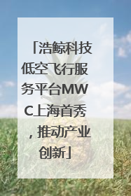 浩鲸科技低空飞行服务平台MWC上海首秀，推动产业创新