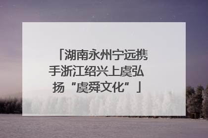 湖南永州宁远携手浙江绍兴上虞弘扬“虞舜文化”