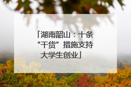 湖南韶山：十条“干货”措施支持大学生创业