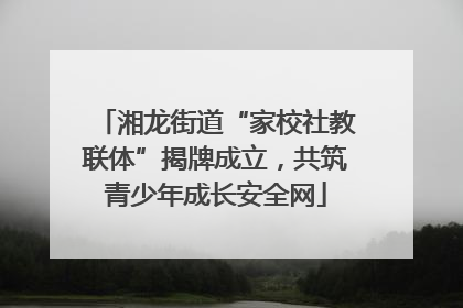 湘龙街道“家校社教联体”揭牌成立，共筑青少年成长安全网