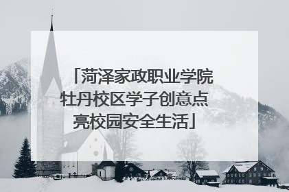 菏泽家政职业学院牡丹校区学子创意点亮校园安全生活