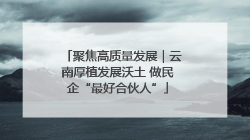 聚焦高质量发展｜云南厚植发展沃土 做民企“最好合伙人”