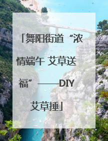 舞阳街道“浓情端午 艾草送福”——DIY艾草捶
