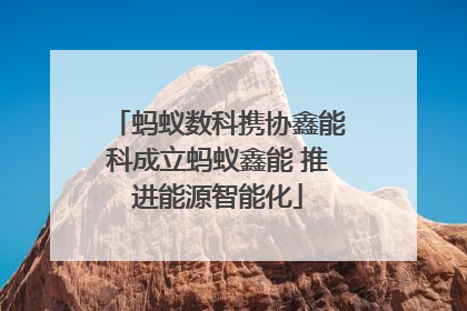 蚂蚁数科携协鑫能科成立蚂蚁鑫能 推进能源智能化