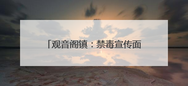 观音阁镇：禁毒宣传面对面 安全防范驻心间