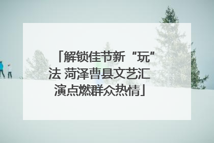 解锁佳节新“玩”法 菏泽曹县文艺汇演点燃群众热情