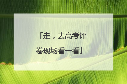 走，去高考评卷现场看一看
