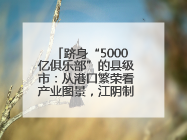 跻身“5000亿俱乐部”的县级市：从港口繁荣看产业图景，江阴制造链通全球