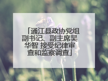 通江县政协党组副书记、副主席吴华智 接受纪律审查和监察调查