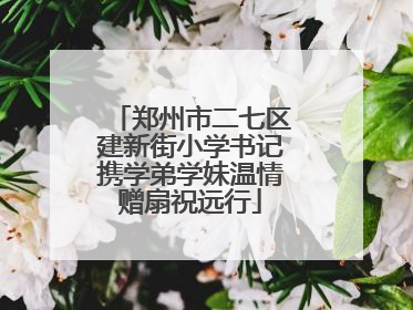 郑州市二七区建新街小学书记携学弟学妹温情赠扇祝远行