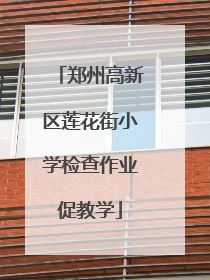 郑州高新区莲花街小学检查作业促教学