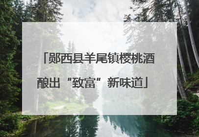 郧西县羊尾镇樱桃酒酿出“致富”新味道