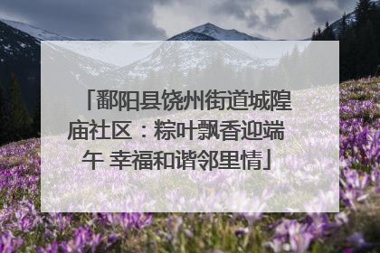 鄱阳县饶州街道城隍庙社区：粽叶飘香迎端午 幸福和谐邻里情