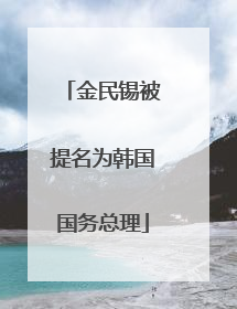 金民锡被提名为韩国国务总理