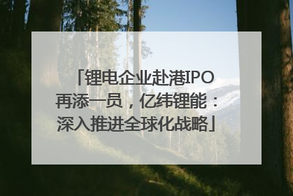 锂电企业赴港IPO再添一员，亿纬锂能：深入推进全球化战略