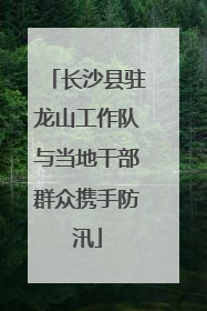 长沙县驻龙山工作队与当地干部群众携手防汛