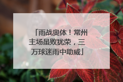 雨战奥体！常州主场虽败犹荣，三万球迷雨中助威