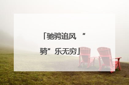 驰骋追风 “骑”乐无穷