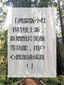 鸿蒙版小红书持续上新，新增图片美颜等功能，用户心愿加速成真！