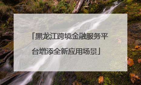 黑龙江跨境金融服务平台增添全新应用场景