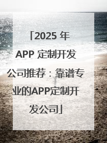 2025 年 APP 定制开发公司推荐：靠谱专业的APP定制开发公司