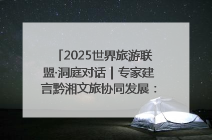 2025世界旅游联盟·洞庭对话｜专家建言黔湘文旅协同发展：聚焦产品稀缺性 深化区域经验共享