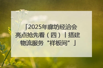2025年廊坊经洽会亮点抢先看（四）丨搭建物流服务“样板间”