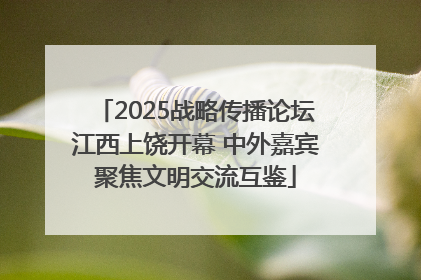 2025战略传播论坛江西上饶开幕 中外嘉宾聚焦文明交流互鉴