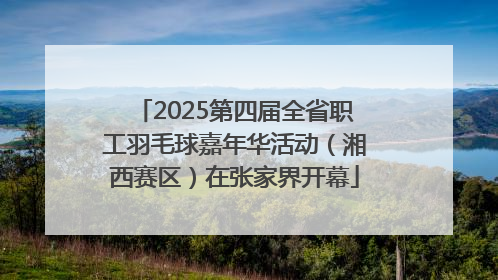 2025第四届全省职工羽毛球嘉年华活动（湘西赛区）在张家界开幕