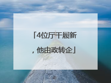 4位厅干履新，他由政转企