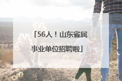 56人！山东省属事业单位招聘啦