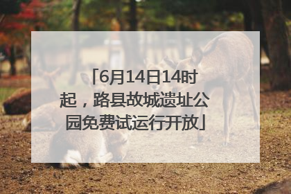 6月14日14时起，路县故城遗址公园免费试运行开放