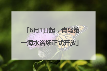 6月1日起，青岛第一海水浴场正式开放
